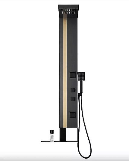 Душевая панель Black&White Gravity GR026 графит/золото купить в интернет-магазине сантехники Sanbest