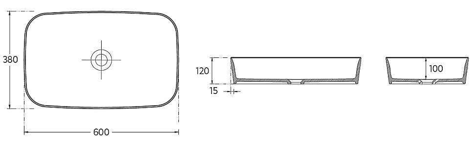 Раковина ISVEA Peak 60 10PE67060SV белая купить в интернет-магазине Sanbest