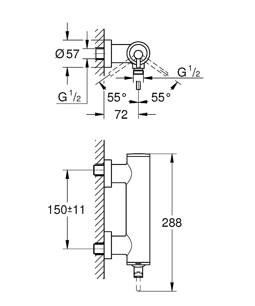Смеситель для душа Grohe Atrio New 32650003 хром купить в интернет-магазине сантехники Sanbest