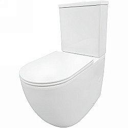 Унитаз напольный CeramaLux TR2176 белый, с бачком, с крышкой микролифт, слив торнадо купить в интернет-магазине Sanbest