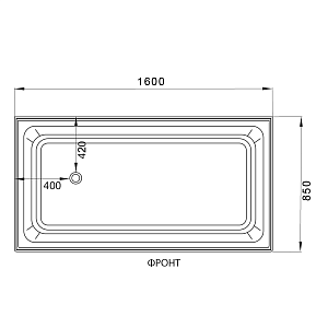 Душевая кабина Deto Серия EM ЕМ4516 LED 160x85 купить в интернет-магазине Sanbest