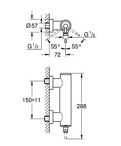 Смеситель для душа Grohe Atrio New 32650003 хром купить в интернет-магазине сантехники Sanbest