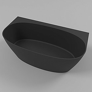 Ванна из искусственного камня WhiteCross Pearl A 155x80 черный матовый купить в интернет-магазине Sanbest