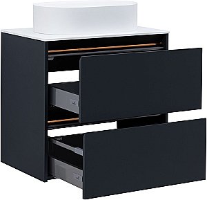 Тумба с раковиной Allen Brau Activity 70 1.34003.AM антрацит матовый/черный брашированный для ванной в интернет-магазине Sanbest