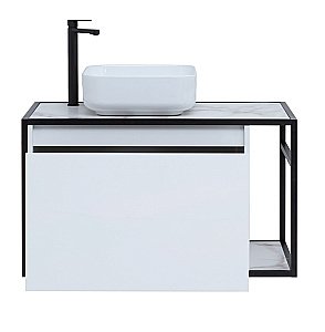 Тумба с раковиной Aquanet Nova Lite Loft 90 L/R белый для ванной в интернет-магазине Sanbest