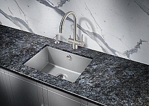 Мойка кухонная Milacio Leon 55 Cuarzo MC.77083 серый металлик купить в интернет-магазине сантехники Sanbest