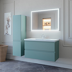 Тумба с раковиной Caprigo Forte 100 два ящика, цвет на выбор для ванной в интернет-магазине Sanbest