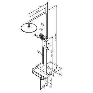 Душевая система AM.PM X-Joy F0785A622 черная купить в интернет-магазине сантехники Sanbest