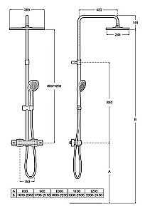 Душевая система Roca Level-T 5A201AC00 купить в интернет-магазине сантехники Sanbest