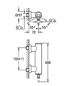 Смеситель для душа Grohe Atrio New 32650003 хром купить в интернет-магазине сантехники Sanbest