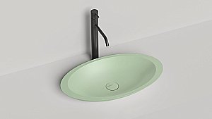 Раковина накладная Salini CALLISTA 02 1101102GF 57,5 из искусственного камня S-Sense, глянцевая, цвет по RAL полностью купить в интернет-магазине Sanbest