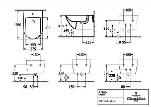 Биде подвесное Villeroy&Boch Antao 541100R1 альпийский белый купить в интернет-магазине Sanbest