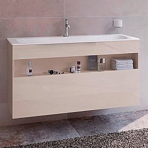 Тумба с раковиной KEUCO STAGELINE 32882180000 120 с 1 отверстием под смеситель, кашемир для ванной в интернет-магазине Sanbest