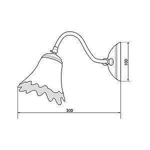 Светильник двойной Caprigo Romano хром купить в интернет-магазине сантехники Sanbest