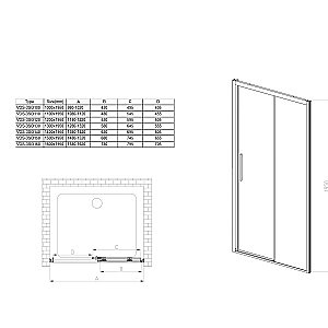 Душевая дверь Vincea Soft VDS-3SO150CLGM 150 стекло прозрачное/профиль вороненая сталь купить в интернет-магазине Sanbest