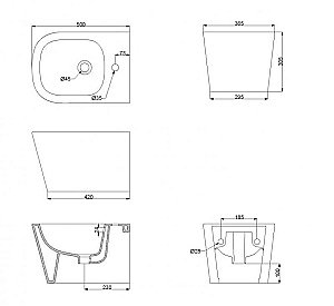 Биде подвесное BelBagno Albano BB120BH купить в интернет-магазине Sanbest