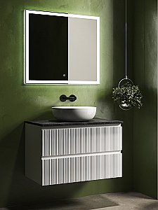 Тумба с раковиной Sancos SNOB R 80 со столешницей, белая матовый для ванной в интернет-магазине Sanbest