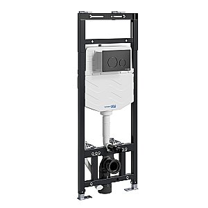 Инсталляция для унитаза WasserKraft Alme 15TLT.010.ME.MB02 кнопка черная матовая купить в интернет-магазине сантехники Sanbest