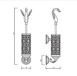 Ершик для туалета Migliore LUXOR 26118 стекло/золото купить в интернет-магазине сантехники Sanbest