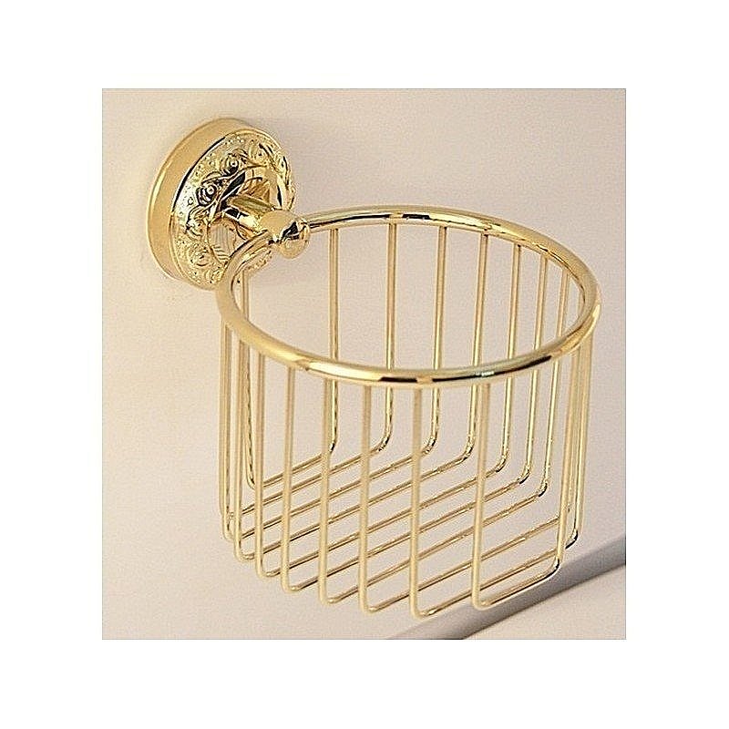 Бумагодержатель Magliezza Primavera 80310 золото купить в интернет-магазине сантехники Sanbest