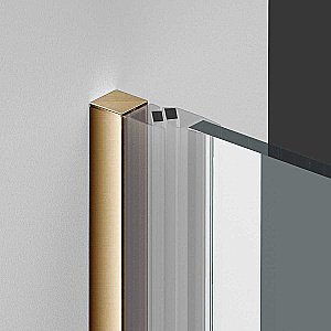 Душевая дверь Vincea Alpha 90 VDP-3AL900CLG стекло прозрачное/профиль брашированное золото купить в интернет-магазине Sanbest