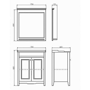 Тумба с раковиной Comforty Тбилиси 70 для ванной в интернет-магазине Sanbest