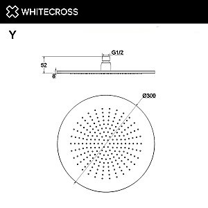 Верхний душ WhiteCross Y 30 Y1300BL черный купить в интернет-магазине сантехники Sanbest