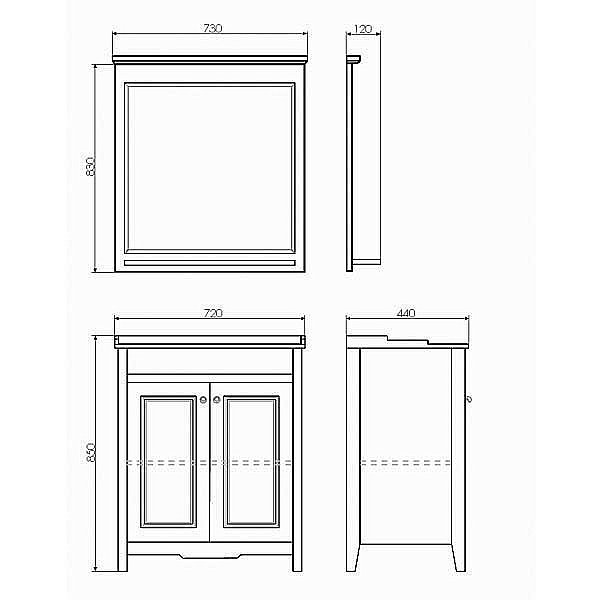 Тумба с раковиной Comforty Тбилиси 70 для ванной в интернет-магазине Sanbest