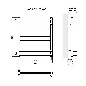 Полотенцесушитель водяной Lemark Linara П7 LM04607 купить в интернет-магазине сантехники Sanbest