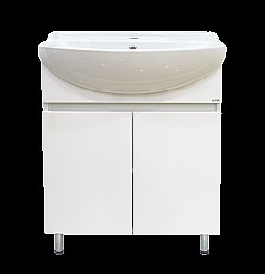 Тумба с раковиной напольная Misty Амур 70 белая для ванной в интернет-магазине Sanbest