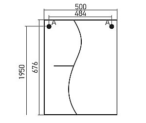 Зеркальный шкаф MIXLINE Классик 50 купить в интернет-магазине сантехники Sanbest
