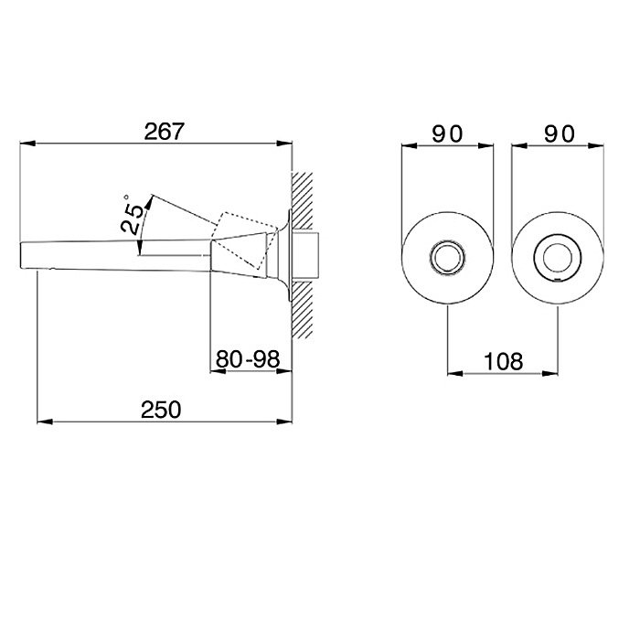 Смеситель для раковины Cisal VITA VI00551140 черный матовый купить в интернет-магазине сантехники Sanbest