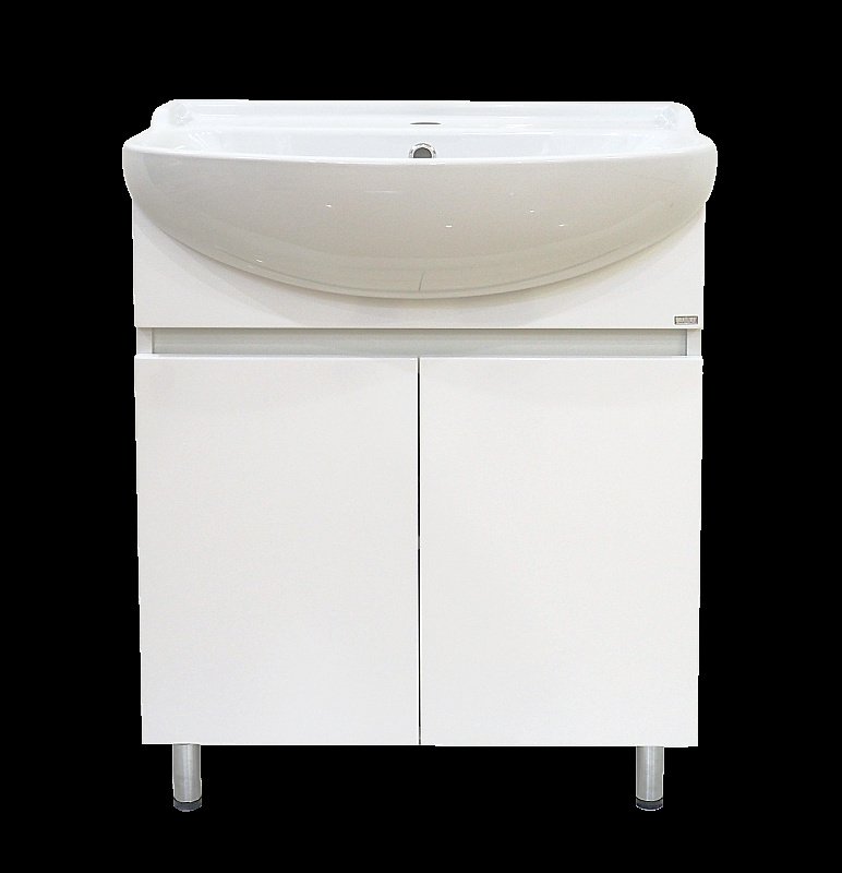 Тумба с раковиной напольная Misty Амур 70 белая для ванной в интернет-магазине Sanbest