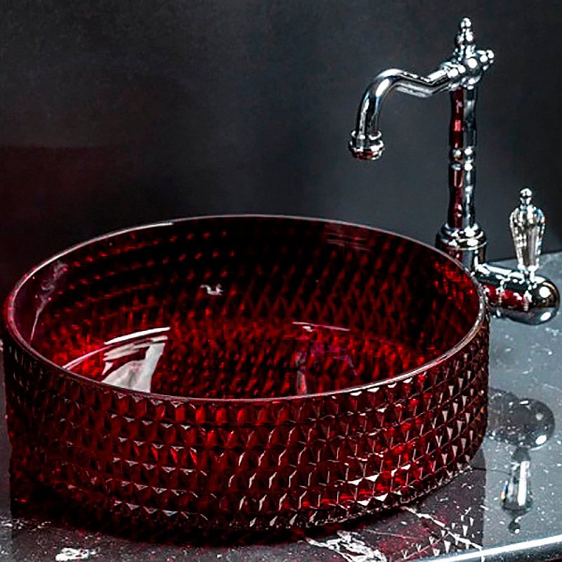 Раковина хрустальная Armadi Art Monaco 39 817-R рубин купить в интернет-магазине Sanbest