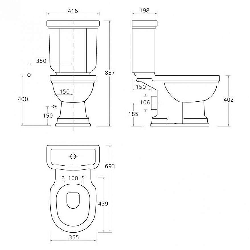 Унитаз напольный Creavit Klasik KL310-11CB00E-WP00 белый с декором VERCACI/хром, с бачком купить в интернет-магазине Sanbest