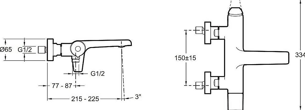 Смеситель для ванны Jacob Delafon AVID E97369-CP купить в интернет-магазине сантехники Sanbest