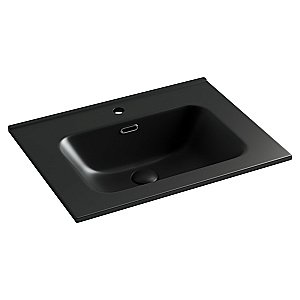 Тумба с раковиной Sancos CODE CD60W/CN7001MB 60 белая для ванной в интернет-магазине Sanbest