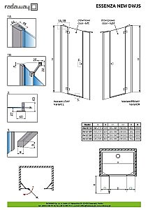 Душевая дверь Radaway Essenza New DWJS 120 купить в интернет-магазине Sanbest