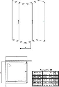 Душевой уголок Radaway Premium Plus С 100x100 30443-01-01N стекло прозрачное/профиль хром купить в интернет-магазине Sanbest