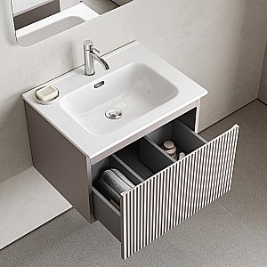 Тумба с раковиной Sancos Snob R 1.0 SNR1.060SM/CN7001 Doha Soft для ванной в интернет-магазине Sanbest