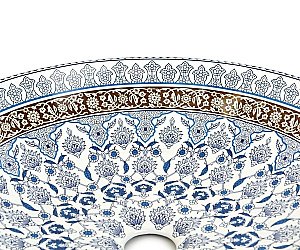 Раковина накладная Bronze de Luxe Marrakesh 40,5 1008 с декором купить в интернет-магазине Sanbest