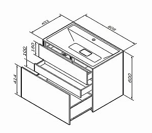 Тумба с раковиной AM.PM Inspire V2.0 80 серая матовая для ванной в интернет-магазине Sanbest