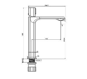 Смеситель для раковины Creavit Alfa AL6500S черный матовый купить в интернет-магазине сантехники Sanbest