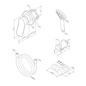 Смеситель для душа AM.PM X-Joy FB85A2H000 купить в интернет-магазине сантехники Sanbest