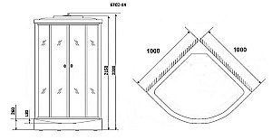Душевая кабина Niagara Classic NG-6702 100х100 купить в интернет-магазине Sanbest