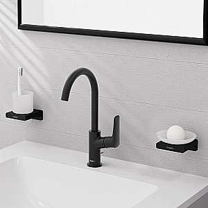 Смеситель для раковины Hansgrohe Logis 71130670 черный матовый купить в интернет-магазине сантехники Sanbest