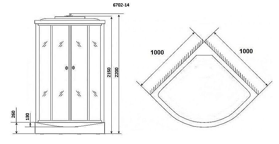 Душевая кабина Niagara Classic NG-6702 100х100 купить в интернет-магазине Sanbest