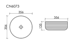 Раковина Ceramica Nova Element CN6073MH антрацит матовый купить в интернет-магазине Sanbest