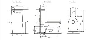 Унитаз Black&White UNIVERSE W-7703 белый, безободковый, с бачком купить в интернет-магазине Sanbest