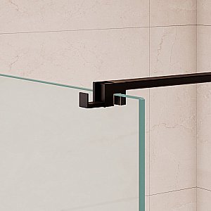 Душевая перегородка RGW Walk In WA-210B 90 351021009-24 стекло матовое/профиль черный купить в интернет-магазине Sanbest